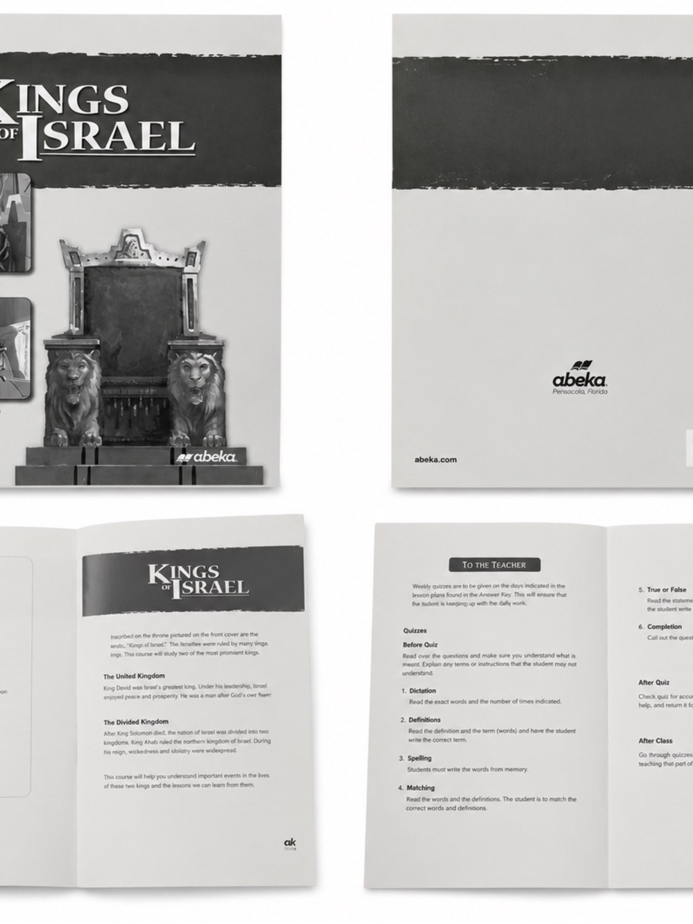 Abeka Kings of Israel Student Book - White
